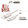 Cáp Pisen USB Type-C TC25 2.4A 900mm - Chính hãng
